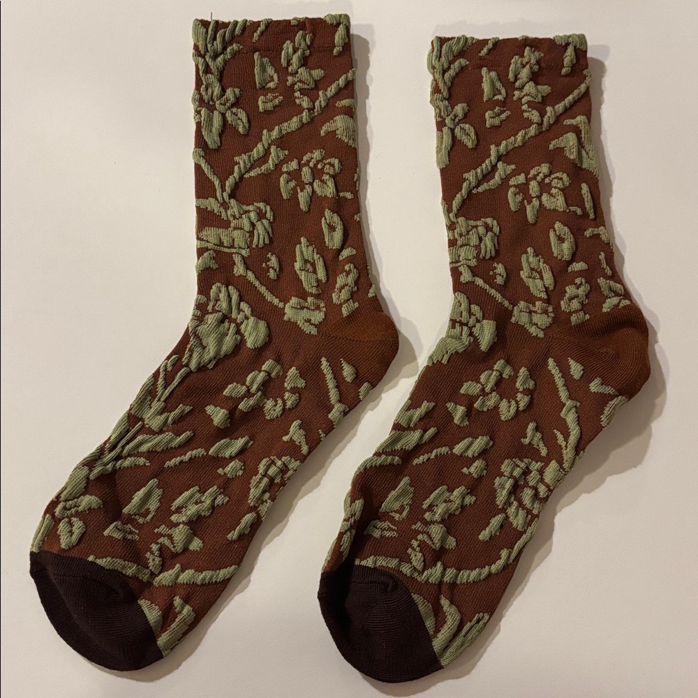 Gifts or Anyone🎁 Botanical Jacquard Cotton Socks